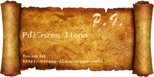 Pénzes Ilona névjegykártya